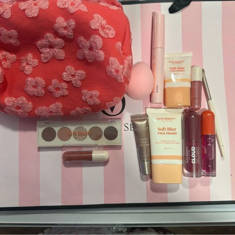 Ulta Beauty Floral Makeup and Bag